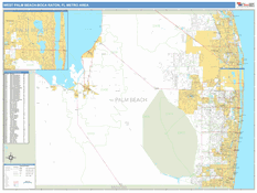 West Palm Beach-Boca Raton Metro Area Digital Map Basic Style
